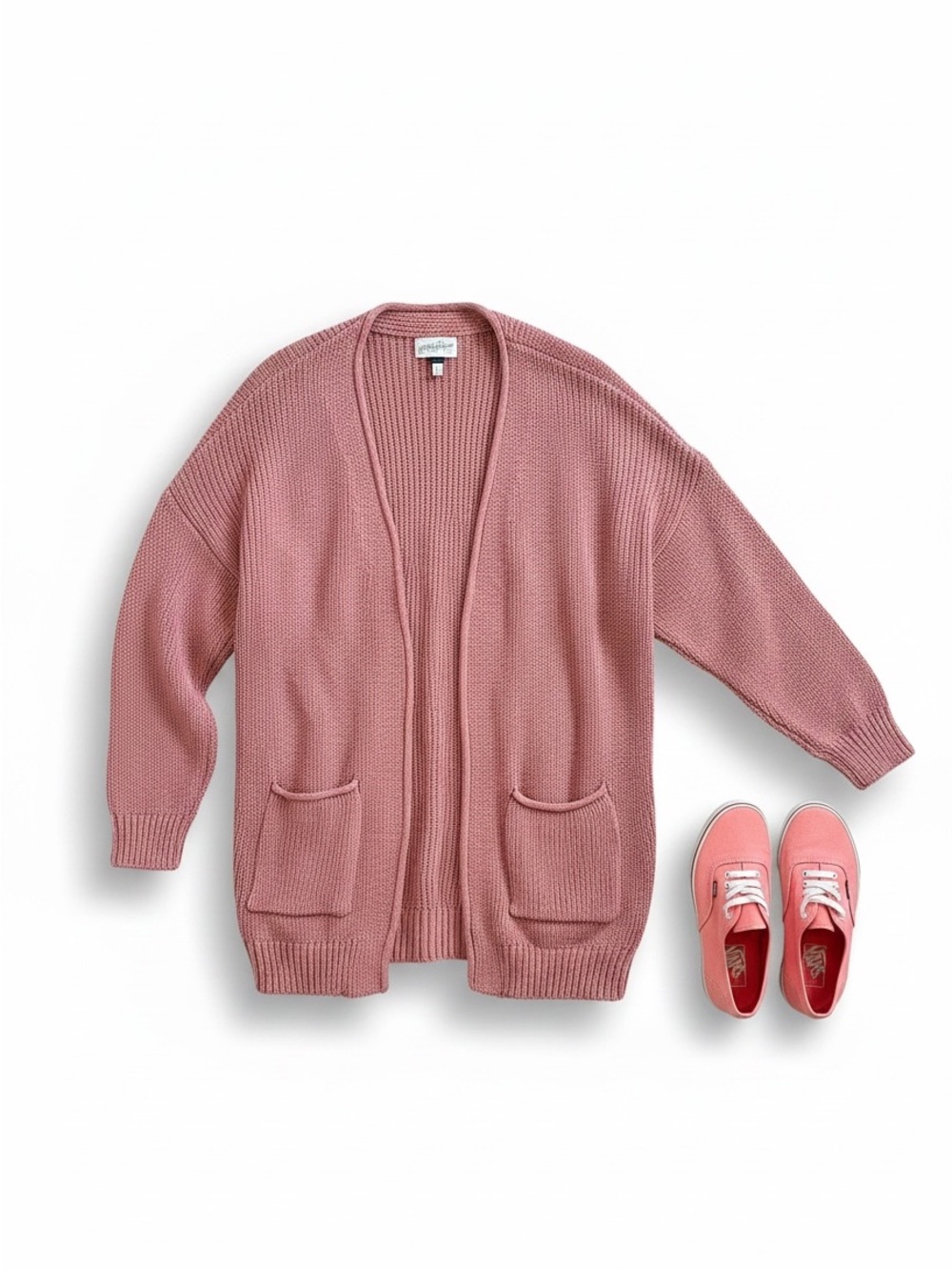 NWT Universal Thread Dusty Rose Open-Front Knit Cardigan. Ladies XL